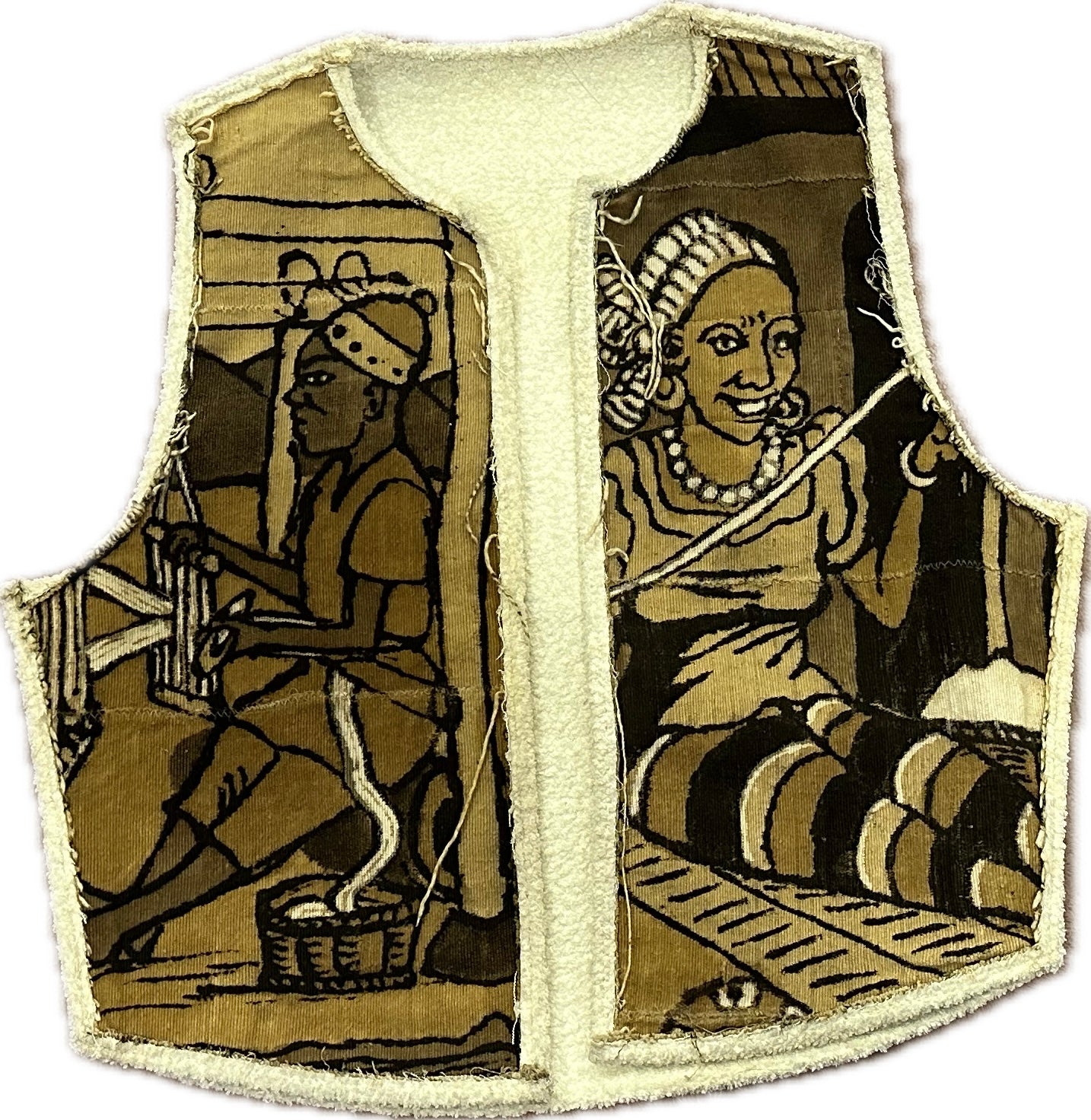 African Mud Cloth Vest