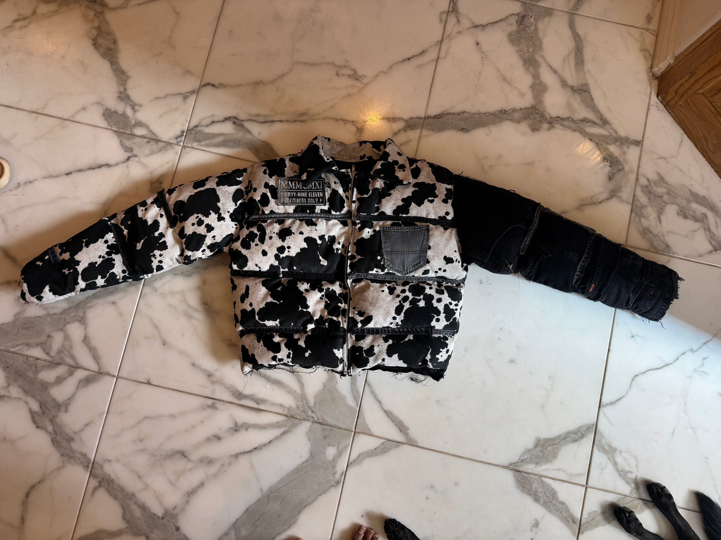 Cowhide Levi Puffer